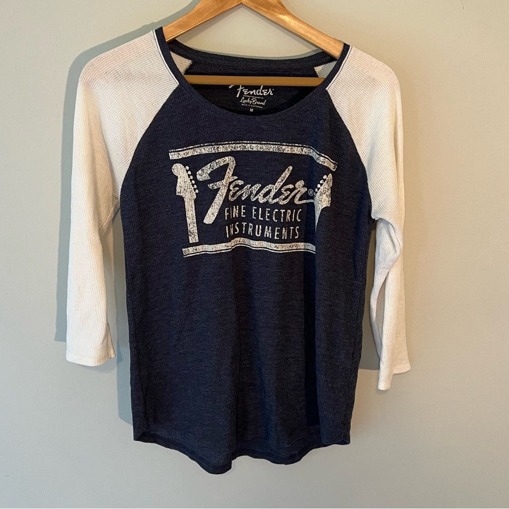 Lucky Brand Fender Waffle Baseball Tee